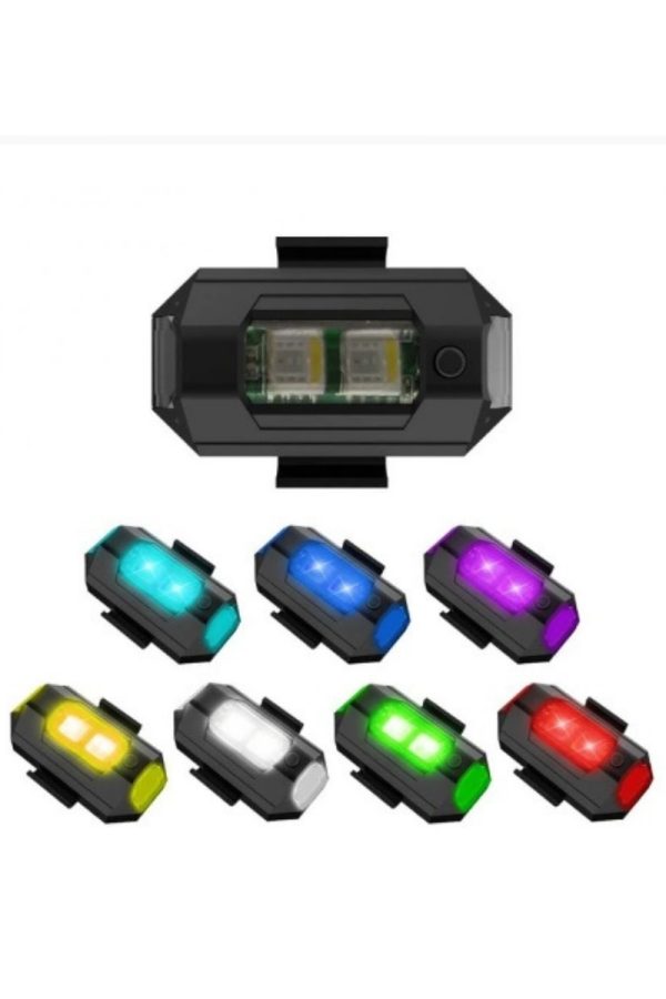 USB Şarjlı Renkli LED Bisiklet Lambası