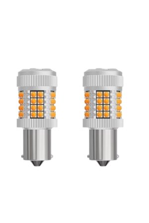 BA15S Dipsiz Turuncu LED Ampul