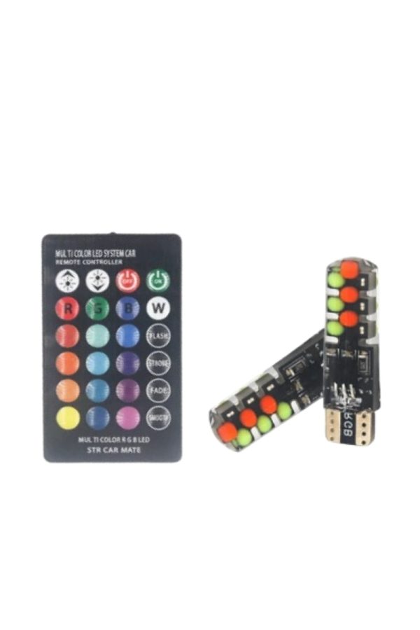 RGB T10 LED Ampul Uzaktan Kumandalı Renkli İç Aydınlatma